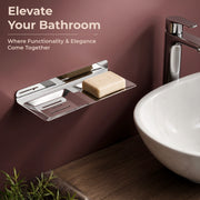 Plantex Stainless Steel Double Soap Holder for Bathroom/Soap Stand/Soap Dish/Wall Mounted Soap Holder/Bathroom Accessories