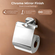 Plantex J4 Stainless Steel Toilet Paper Holder for Bathroom/Tissue Holder for Washroom/Toilet roll Holder for Wall Mounted/Bathroom Accessories (Chrome Finish) Onix