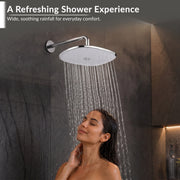 Plantex ABS Shower Head for Bathroom/10x8 Inch Rain Shower Head/Pressurized Overhead Shower/Self Cleaning Shower Head/Water Saving – (Chrome, D326)