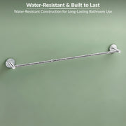 Plantex Stainless Steel Towel Holder for Bathroom/24 Inch Single Towel Rod/Towel Hanger/Stand/Bathroom Accessories - Pack of 1 (Chrome)