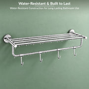 Plantex Stainless Steel 24 Inch Towel Rack for Bathroom/Towel Holder/Towel Stand/Towel Hanger/Bar/Bathroom Accessories - Pack of 1 (Chrome)