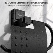 Plantex 304 Garde Stainless Steel Toilet Paper Roll Holder/Toilet Paper Holder in Bathroom/Kitchen/Bathroom Accessories - Darcy (Black)