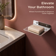 Plantex Soap Dish for Bathroom/Stainless Steel Wall Mounted Soap Holder/Case/Bathroom Accessories - (Chrome)