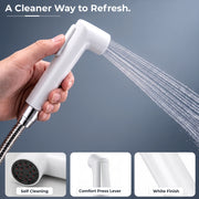 Plantex Self Cleaning Health Faucet for Toilet/ABS Plastic Jet Spray for Bathroom/Hand Gun/ Without Hose Pipe - Pack of 1 (White)
