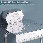 Plantex 304 Grade Stainless Steel Toilet Paper Holder for Bathroom/Tissue Paper Roll Holder/Toilet Paper Roll Holder for Bathroom Accessories - (Delta - Chrome)