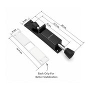 Plantex Kickdown Door Stopper Spring Loaded Telescopic Step On/Off Door Stopper Rubber, Adjustable Heavy Duty Door Locks Holder Stop/Release by Foot - Pack of 1 (Black)