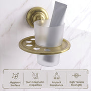 Plantex 304 Grade Stainless Steel Tumbler Holder/ABS Material Tooth Brush Holder/Bathroom Accessories - Skyllo (Antique)