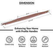 Plantex Profile Handle for Kitchen Cabinet/36 Inch Aluminium Drawer Profile Handle/Wardrobe Pull Handle for Home/Office/Hotel - Pack of 1 (Rose Gold)