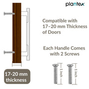 Plantex Aluminium Cabinet Handle/900mm Wardrobe Handle for Home/Cupboard Door Pull-Push Handles for Office - Pack of 1 (DTC-5580, Satin White & Chrome)