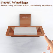 Plantex 304 Grade Stainless Steel Soap Dish/Soap Holder/Soap Stand/Soap Case/Soap Storage for Bathroom/Bathroom Accessories - Crystal (PVD Rose Gold)