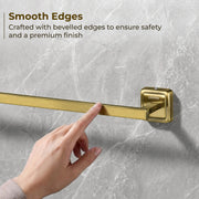 Plantex 304 Grade Stainless Steel Bathroom Towel Hanger/Single Towel Rod/Towel Holder for Wash Basin/Bathroom Accessories - Decan (Brass Antique)
