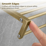 Plantex 304 Grade Stainless Steel Towel Rack for Bathroom/Towel Rod/Towel Hanger/Holder/Bathroom Accessories - Decan (Brass Antique)