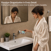Plantex Smero Pure Brass and Glass Soap Holder for Bathroom & Kitchen/Soap Stand/Case/Dish/Bathroom Accessories - Superb (Chrome)