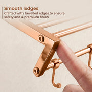 Plantex 304 Grade Stainless Steel Towel Rack/Towel Holder in Bathroom/Towel Hanger/Stand/Bathroom Accessories Set - Decan (Rose Gold)