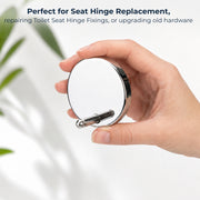 Plantex 65MM QQ Toilet Seat Cover Hinges/Soft Close QQ Quick Release Replacement Kit/Corrosion-Resistant Hydraulic Dampers with Screws & Fittings/Easy Installation-1 Pair(2 Piece)