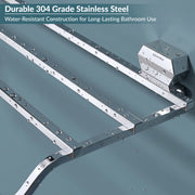 Plantex Towel Rack for Bathroom/304 Grade Stainless Steel Towel Bar/24 Inch Towel Hanger/Towel Stand/Bathroom Accessories - Pack of 1 (Delta - 2806, Chrome)