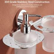 Plantex Olive Hand wash Holder for wash Basin Liquid soap Dispenser - 304 Stainless Steel