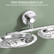 Plantex Stainless Steel Double Soap Holder for Bathroom/Soap Stand/Dual Soap Dish/Soap Storage/Bathroom Accessories - (Chrome)
