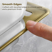 Plantex 304 Grade Stainless Steel Toothbrush Holder/Stand/ABS Toothpaste Stand/Tumbler Holder for Bathroom - Decan (Brass Antique)