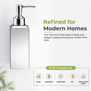 Plantex 304 Grade Stainless Steel Soap Dispenser for Wash Basin/Wall Mounted Soap Dispenser for Bathroom/Hotel/Restaurants - Pack of 1 (Regent-Chrome)