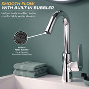 Plantex Kitchen Taps for Home Sink with 360° Rotation/Sink Tap for Kitchen Basin with Teflon Tape/Kitchen Faucets for Sink -Chrome (Celesiya-1246)