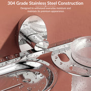 Plantex 304 Grade Stainless Steel 2 in1 Soap Holder with Tumbler Holder/Bathroom Accessories - Olive (Chrome)