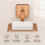 Plantex Soap Holder for Bathroom/304 Grade Stainless Steel Soap Case/Soap Stand/Bathroom Accessories - Pack of 1 (PVD Rose Gold)