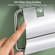 Plantex Stainless Steel Toilet Paper Holder for Bathroom/Tissue Paper Holder/Toilet Paper Roll Holder/Bathroom Accessories - Brezza (Chrome)