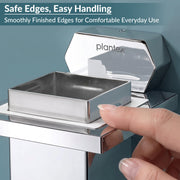 Plantex 304 Grade Stainless Steel Tumbler Holder for Bathroom/Toothbrush Holder/Toothpaste/Razor Holder/Bathroom Accessories - Pack of 1 (Delta, Chrome)