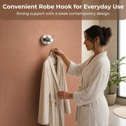 Plantex J4 Stainless Steel Robe Hook/Clothes Hanger for Wall/Hangers for Bathroom/Bathroom Accessories (Chrome Finish) Onix