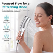 Plantex ABS Hand Shower for Bath/2 Mode Bathroom Shower/Rectangle Hand Shower Without Hose Pipe for Home/Hotel - (Chrome, H399)