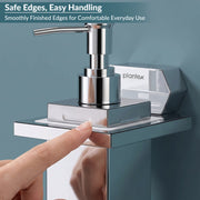 Plantex 304 Grade Stainless Steel Liquid Soap Dispenser for Bathroom/Shampoo Dispenser/Handwash Dispense/Bathroom Accessories - (Delta, Chrome)