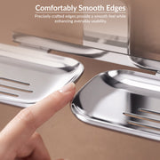 Plantex 304 Grade Stainless Steel Double Soap Holder for Bathroom/Soap Dish/Wall Mounted Soap Holder/Bathroom Accessories - Parv (Chrome)