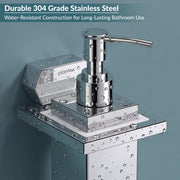 Plantex 304 Grade Stainless Steel Liquid Soap Dispenser for Bathroom/Shampoo Dispenser/Handwash Dispense/Bathroom Accessories - (Delta, Chrome)