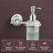 Plantex 304 Grade Stainless Steel Handwash Holder/Wall Mounted Dispenser/Bathroom Accessories - Skyllo (Chrome)
