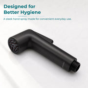 Plantex Self Cleaning Health Faucet for Toilet/ABS Plastic Jet Spray for Bathroom/Hand Gun/ Without Hose Pipe - Pack of 1 (Black)