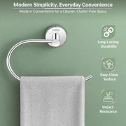 Plantex Stainless Steel Napkin Holder for Wash Basin/Towel Hanger for Bathroom/Napkin Hanger/Bathroom Accessories - Pack of 1 (Chrome)