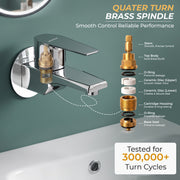 Plantex Bib Cock Water Tap for Bathroom with Water Saving Aerator/Wall Mount Tap for Wash Basin with Teflon Tape & Wall Flange, Chrome (Celesiya-1241)