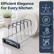 Plantex Stainless Steel Thali Stand/Dish Rack/Plate Stand/Plate Rack for Modular Kitchen/Tandem Box Accessories (Chrome)