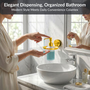 Plantex J4 Stainless Steel Liquid Soap Dispenser/Shampoo Dispenser for Wash Basin/Hand Wash Dispenser Wall Mounted/Bathroom Accessories (PVD Gold Finish) Onix