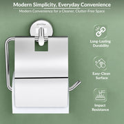 Plantex Stainless Steel Toilet Paper Holder for Bathroom/Tissue Paper Holder/Toilet Paper Roll Holder/Bathroom Accessories - Brezza (Chrome)
