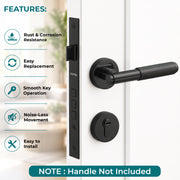Plantex Mortise Door Lock Set with Brass Cylinder & Keys/Heavy-Duty Main Door Lock Body - Pack of 1 (Z-Black)