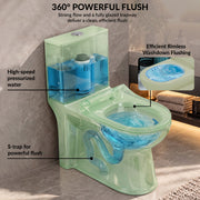 Plantex Platinum Ceramic Rimless One Piece Western Toilet/Washdown Commode for Toilet/Commode With Soft Close Toilet Seat - S Trap Outlet (Thunder)
