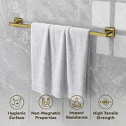 Plantex 304 Grade Stainless Steel Bathroom Towel Hanger/Single Towel Rod/Towel Holder for Wash Basin/Bathroom Accessories - Decan (Brass Antique)