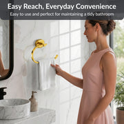 Plantex J4 Stainless Steel Towel Hanger for Wash Basin/Hand Towel Hanger/Napkin Holder for Wash Basin/Bathroom Accessories (PVD Gold Finish) Onix