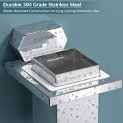 Plantex 304 Grade Stainless Steel Tumbler Holder for Bathroom/Toothbrush Holder/Toothpaste/Razor Holder/Bathroom Accessories - Pack of 1 (Delta, Chrome)