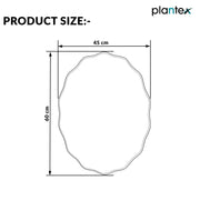 Plantex Glass Frameless Oval Mirror for Wall/Mirror with Beveled Smooth Edges/Mirror for Bathroom/Dressing Room/Living Room/Bedroom/Entryway - (18 X 24 Inch), Clear