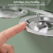 Plantex Stainless Steel Double Soap Holder for Bathroom/Soap Stand/Dual Soap Dish/Soap Storage/Bathroom Accessories - (Chrome)