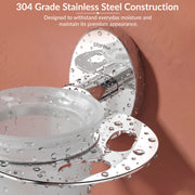 Plantex 304 Grade Stainless Steel Tumbler Holder Stand with Space for Toothbrush Holder/Bathroom Accessories - Olive (Chrome)