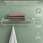 Plantex Stainless Steel 24 Inch Towel Rack for Bathroom/Towel Holder/Towel Stand/Towel Hanger/Bar/Bathroom Accessories - Pack of 1 (Chrome)